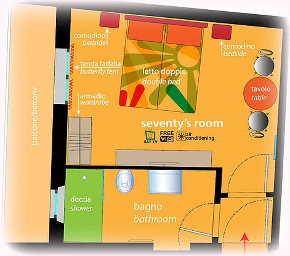 Zip B&B . Design In Florence 3*,  Italy
